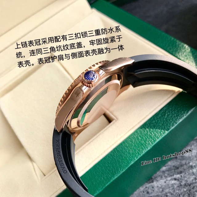 劳力士手表 18K玫瑰金表壳 蚝式保险扣 游艇名仕系列 Rolex糖豆包金高端男士腕表 gjs1347